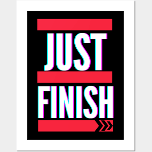 The Just Finish Run Collection Posters and Art